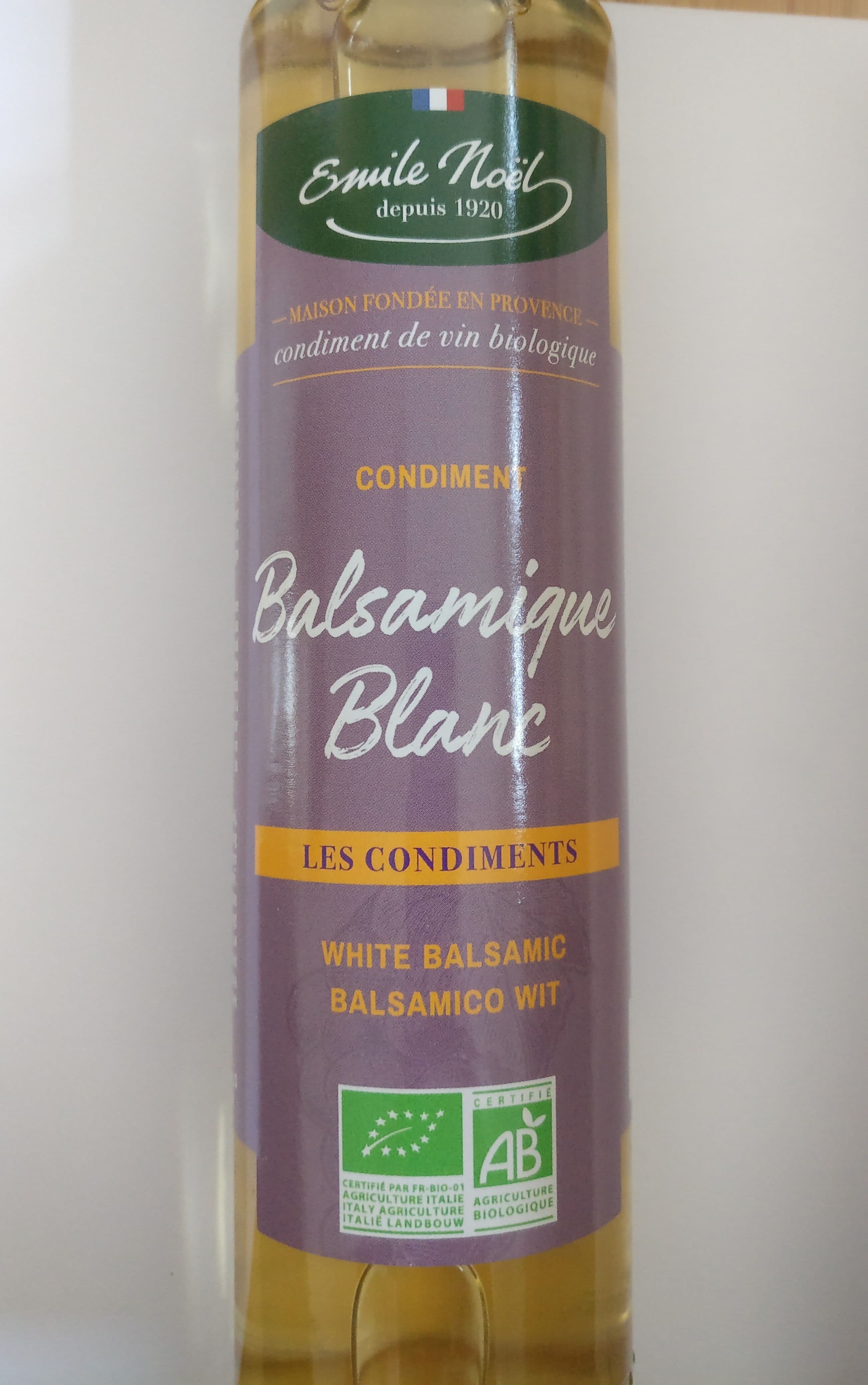 Emile noel Condiment Balsamique Blanc packshot