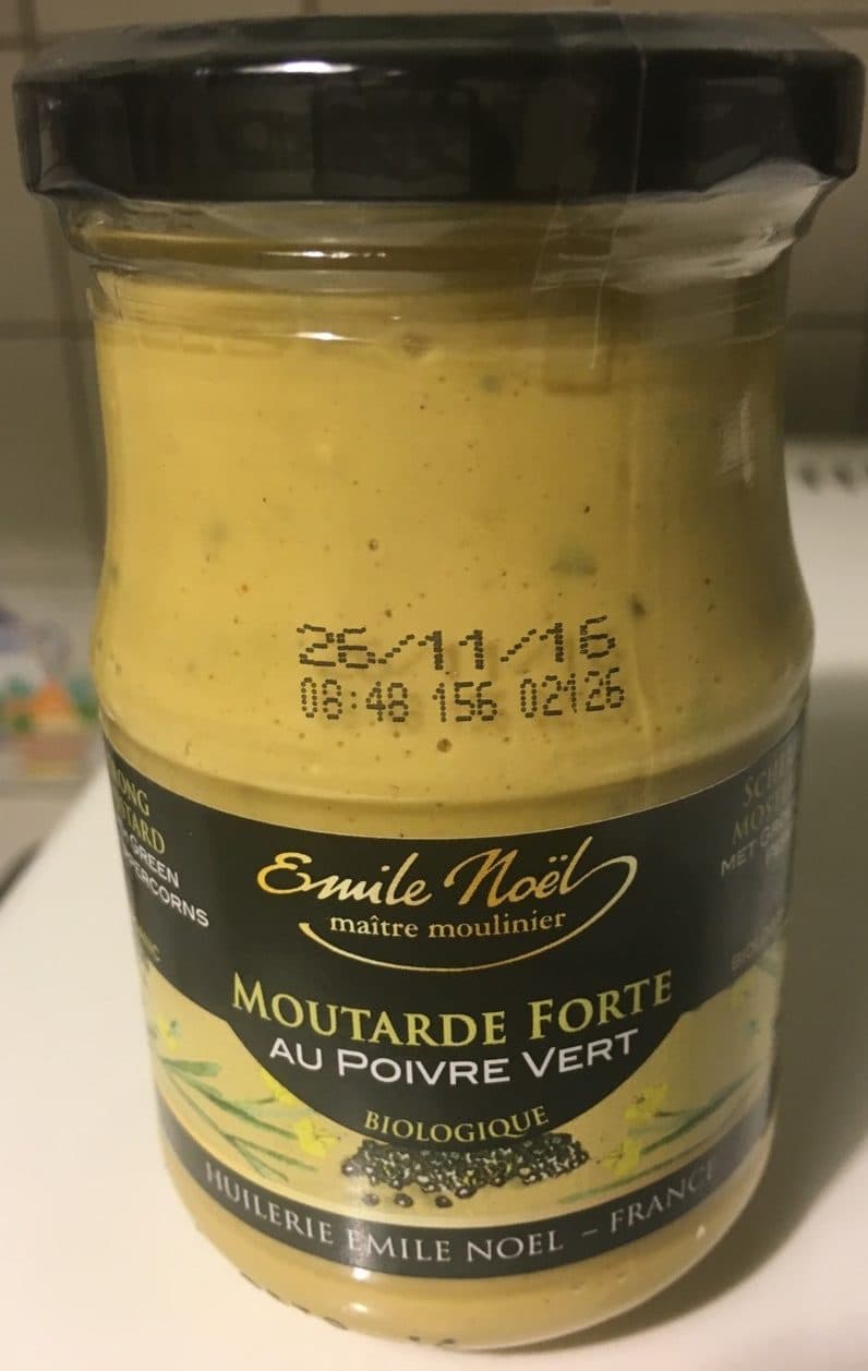 Emile Noel Moutarde forte au poivre vert bio packshot