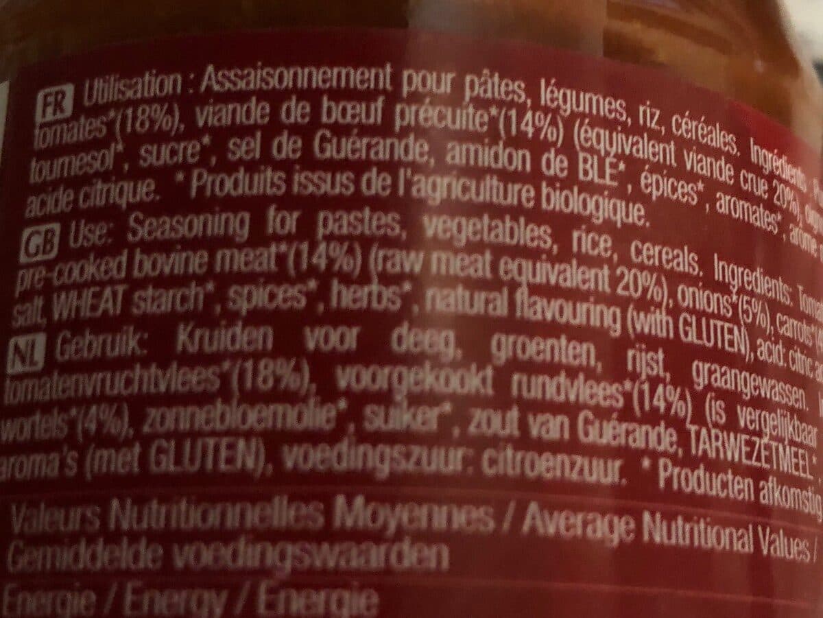 Émile Noël Sauce Tomate Bolognaise Boeuf packshot
