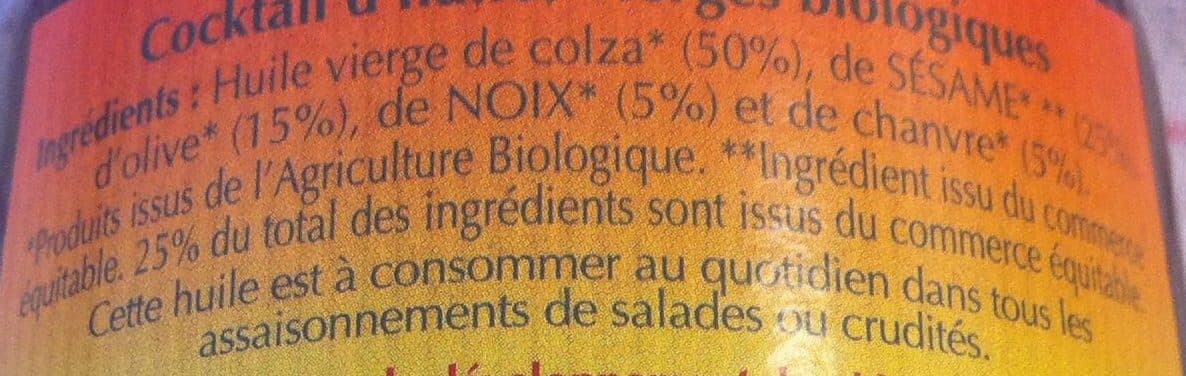 Émile Noël Cocktail d'huiles vireges biologiques packshot