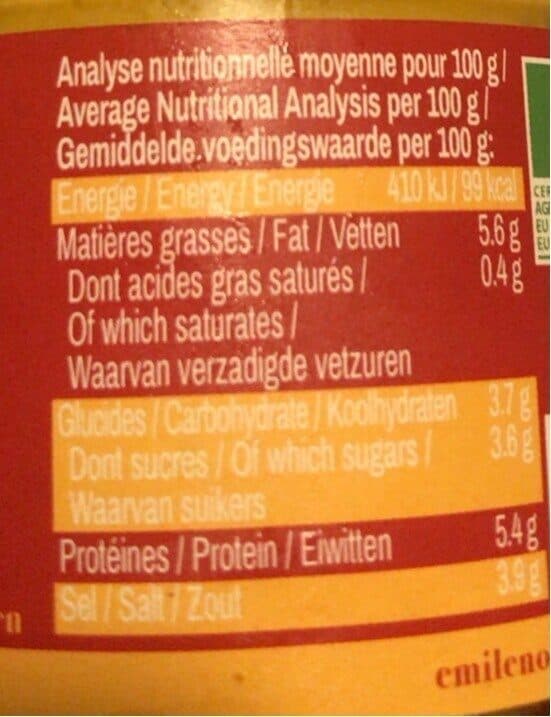 Émile Noël MOUTARDE DOUCE EPICES CURCUMA BIO packshot