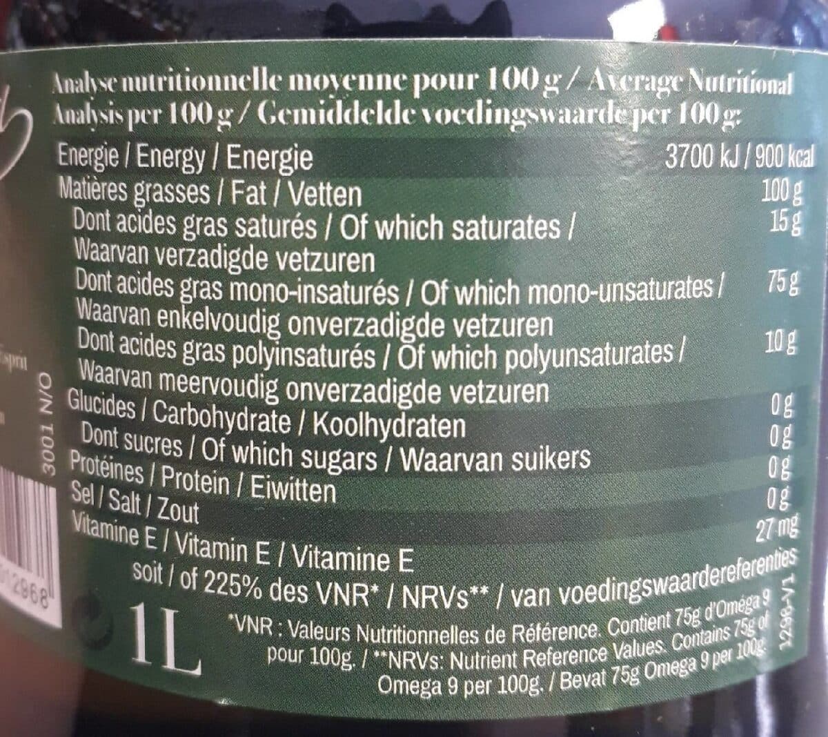 Émile Noel Huile olive vierge extra bio, extraite à froid, fruité mur packshot