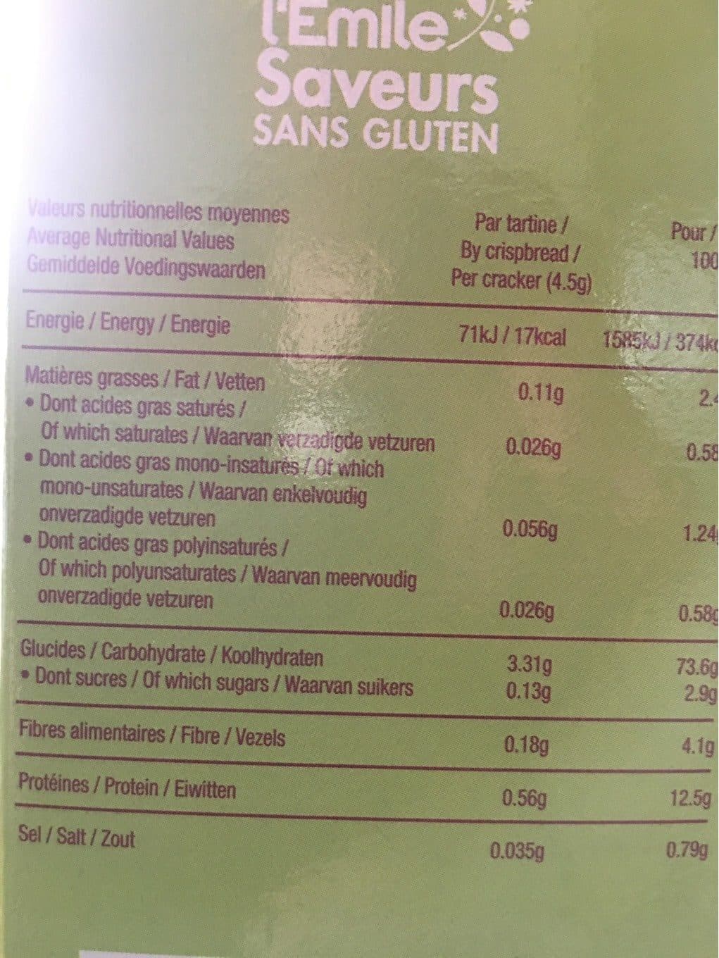 Emile noel Tartines Craquantes Bio à la noisette packshot