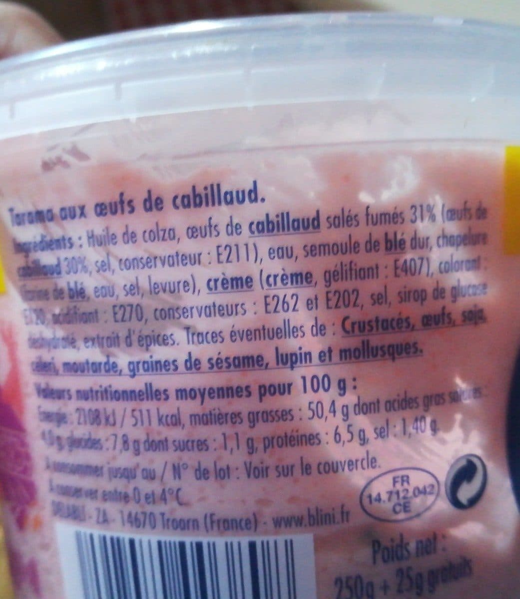 Blini Tarama aux Œufs de Cabillaud packshot