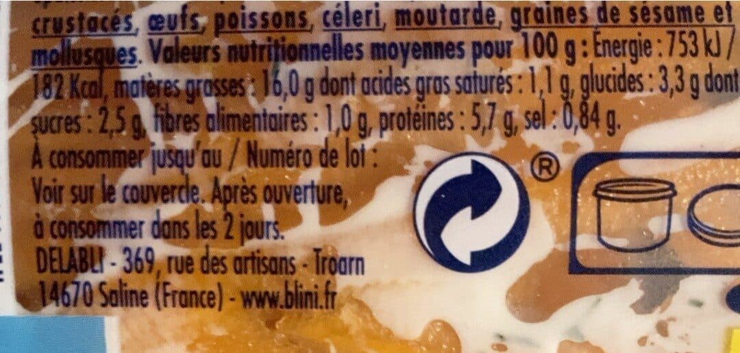 Blini Tzatziki Blini packshot