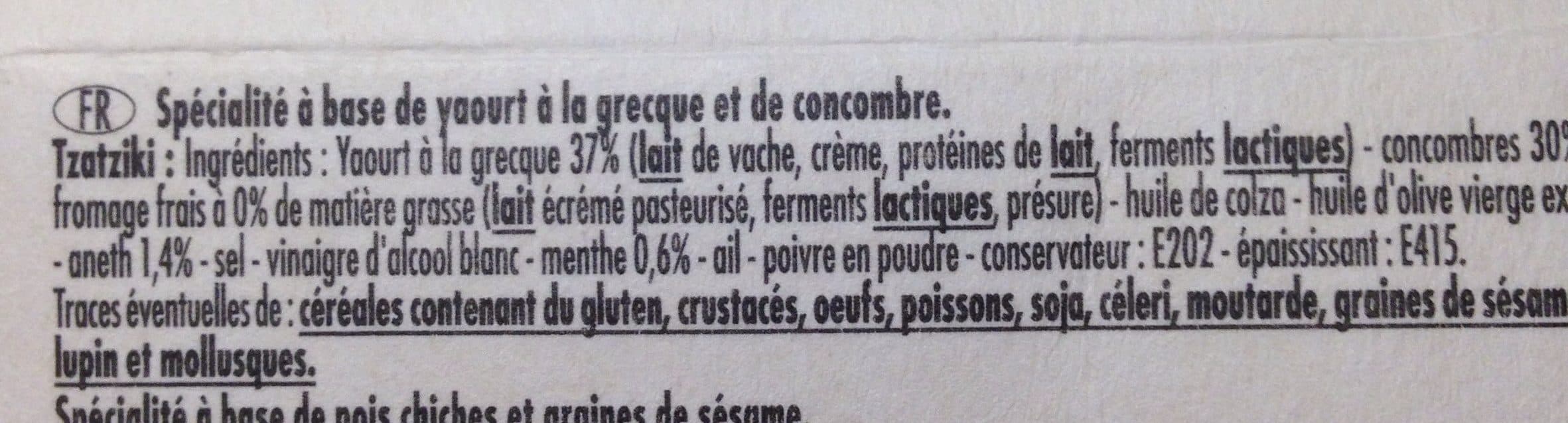 l'atelier blini Mezzé méditerranéen, tarama, tzatziki et houmous packshot