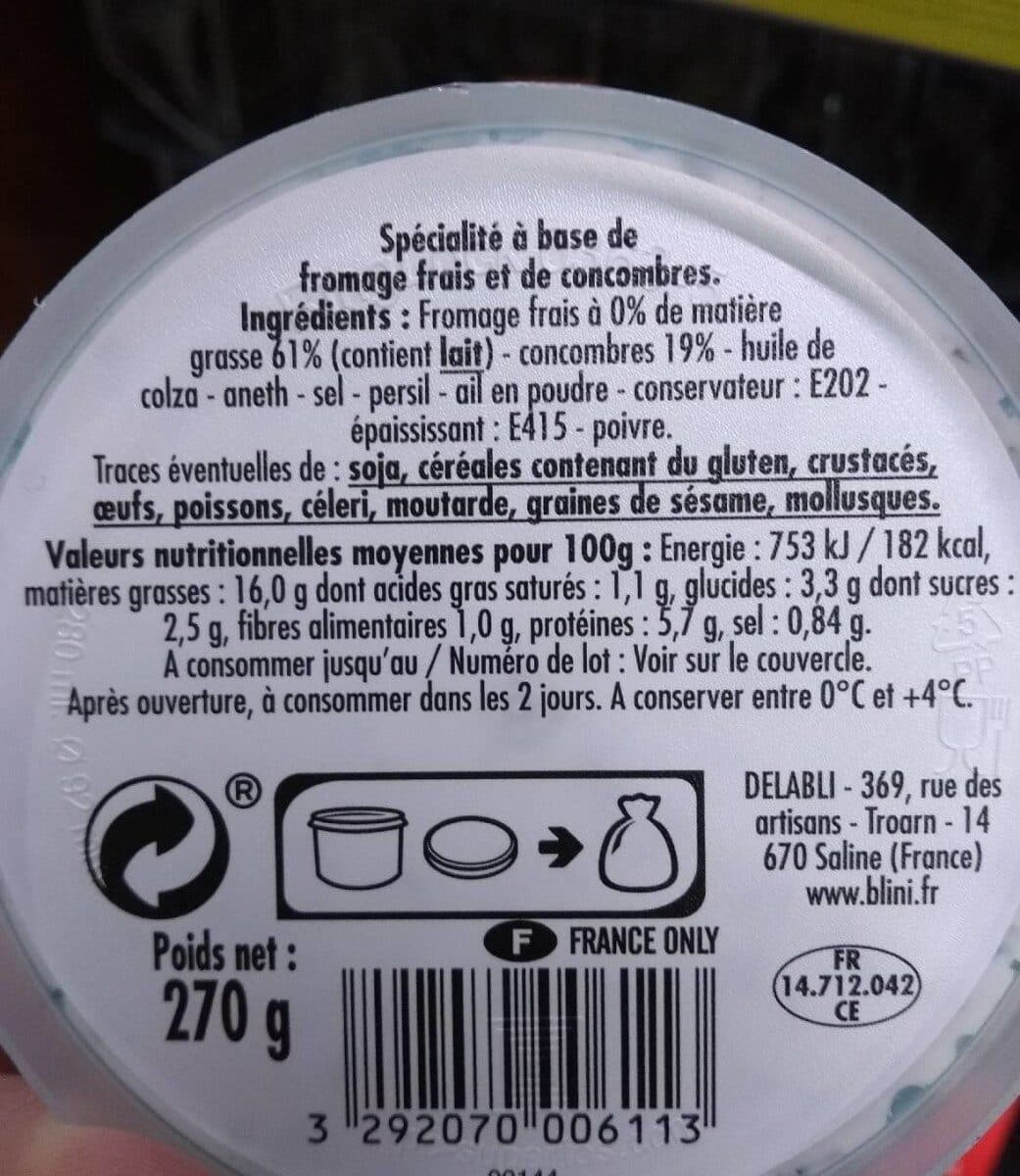 Blini Tzatziki Blini packshot