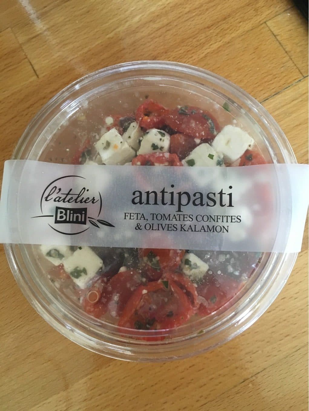L'Atelier blini Feta, tomates confites et olives coquillos packshot