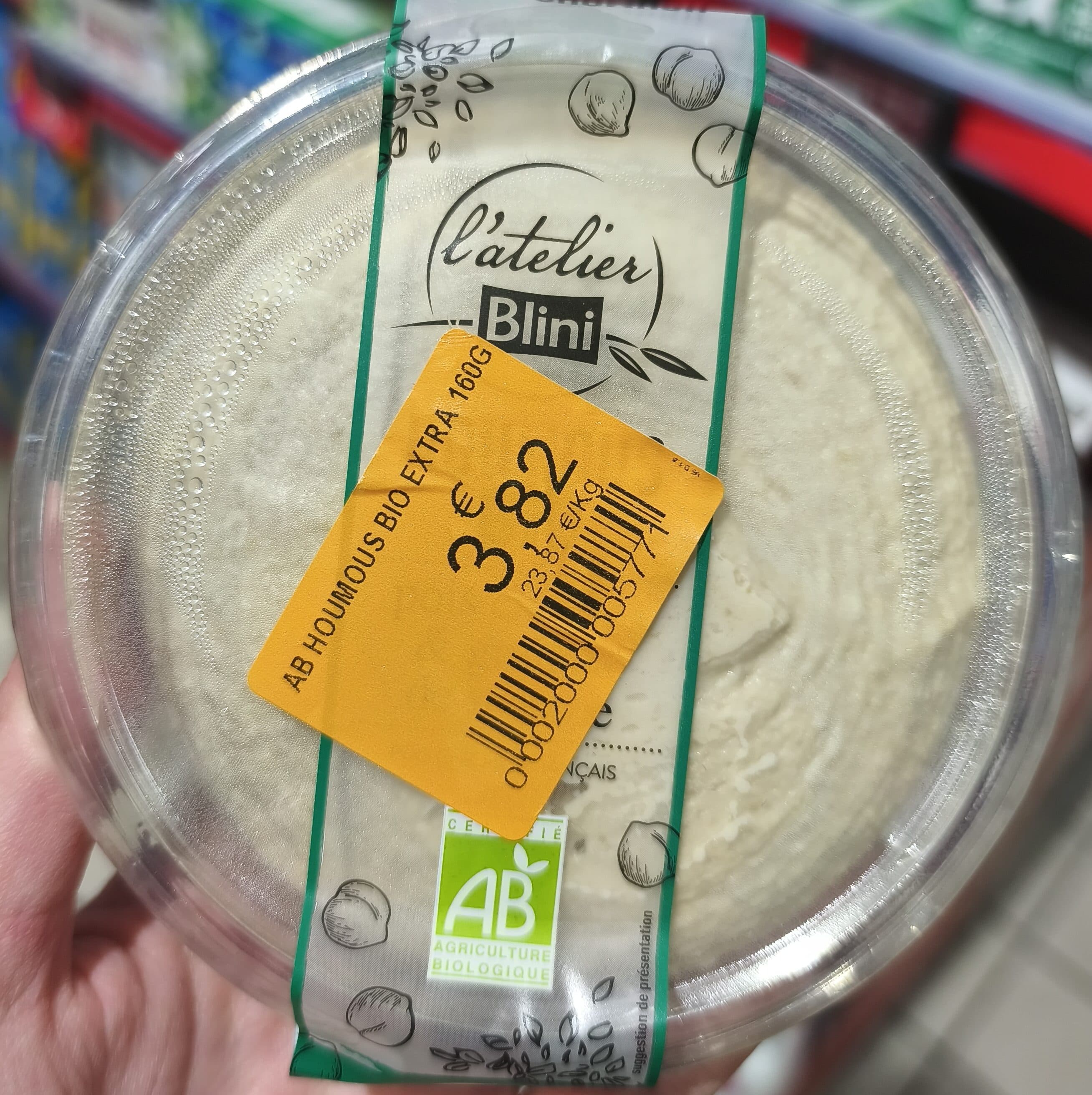 L'atelier Blini Houmous bio packshot