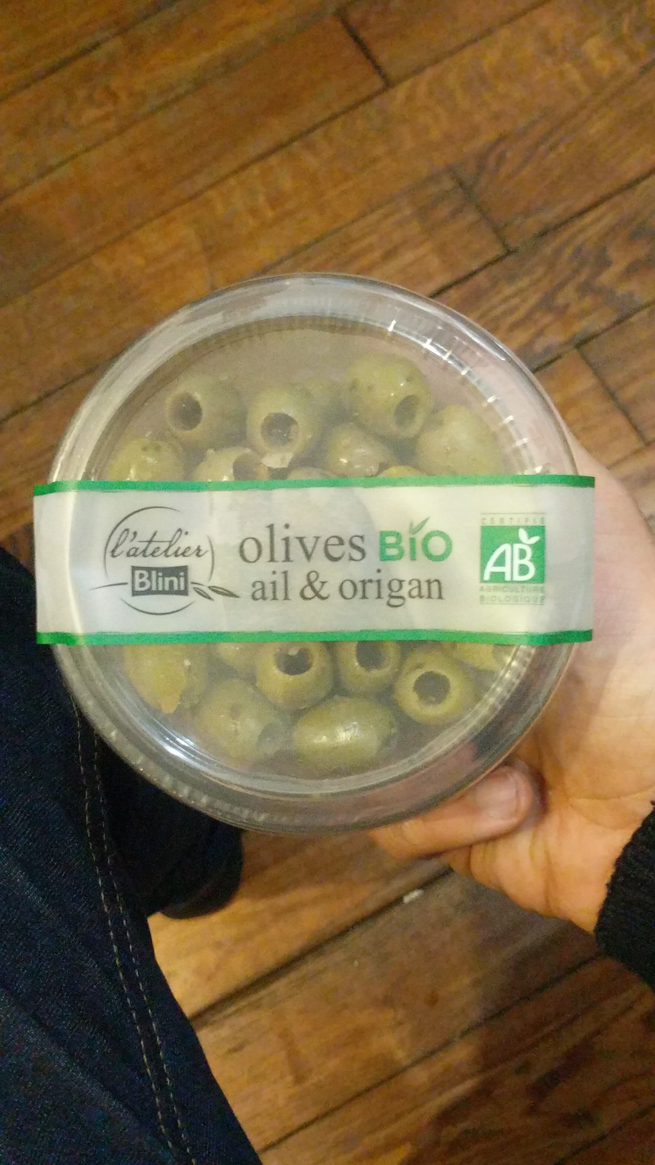 Atelier blini Olives bio ail et origan packshot