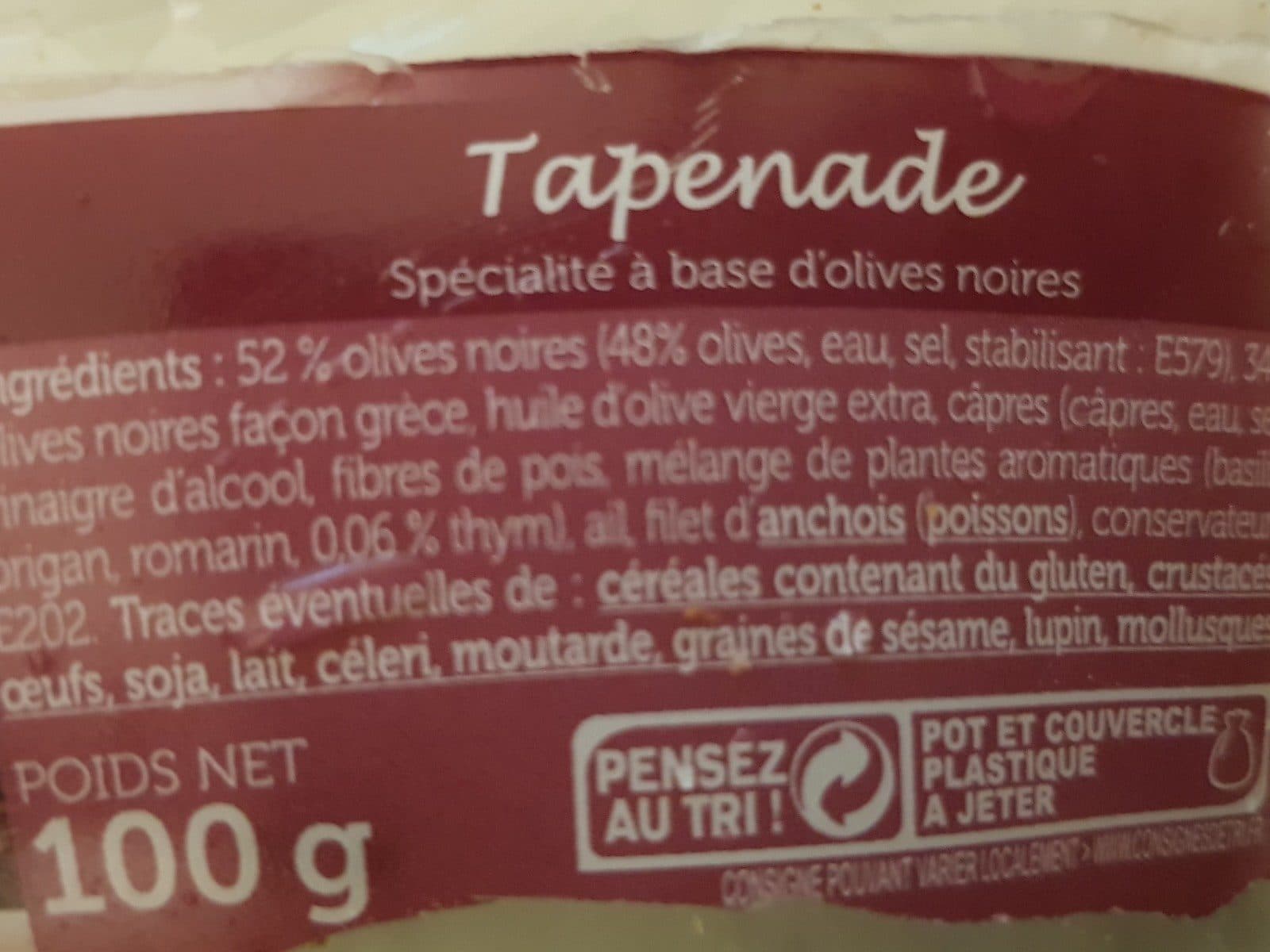 Open Food Facts Tapenade packshot