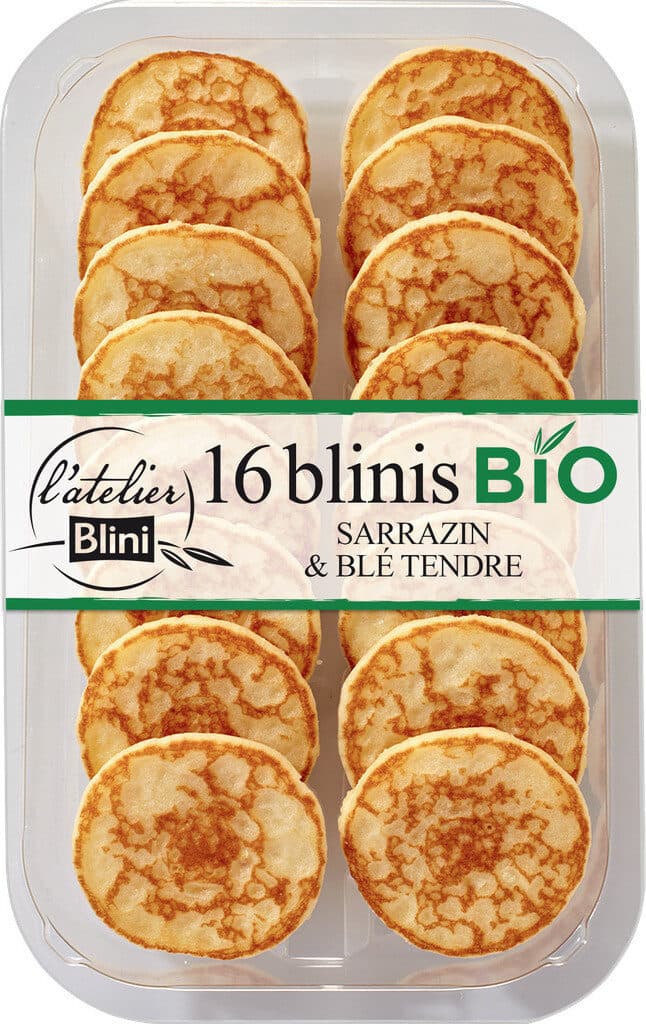 L’Atelier Blini 16 Blinis cocktail 135g BIO packshot