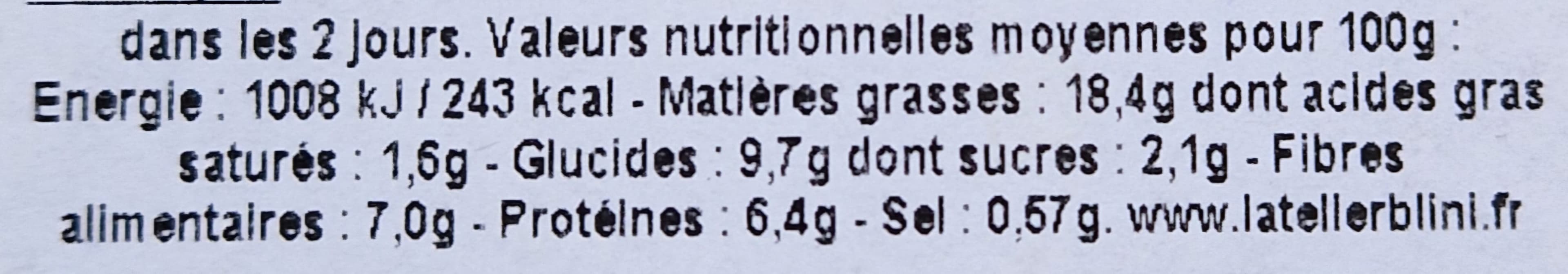 L'atelier blini Houmous extra aux tomates sechees packshot
