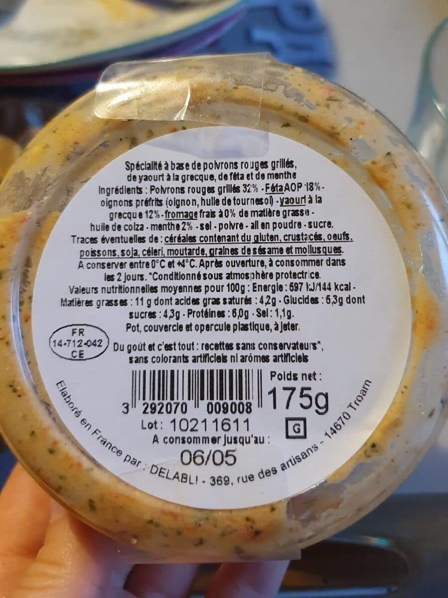 L'Apéro du Poissonnier Tartinade à la grecque packshot