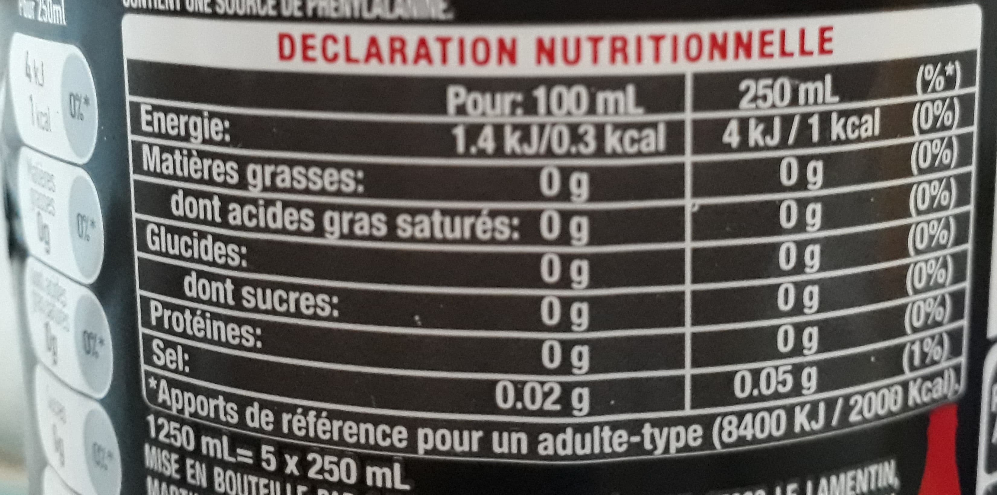 Coca-Cola Coca cola zéro sucres packshot