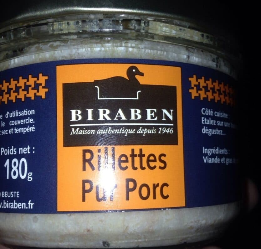 Biraben Rillettes pur porc packshot