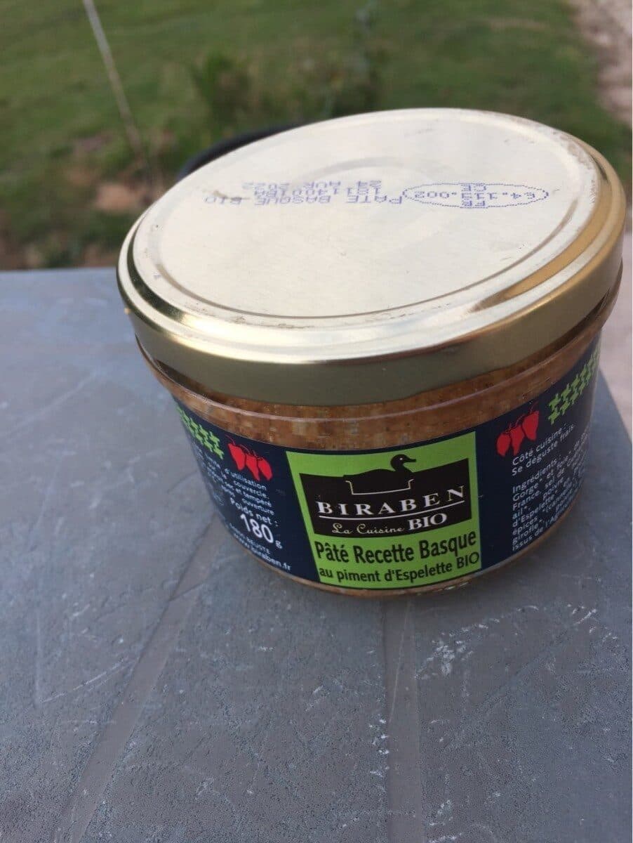 Biraben Pate recette basque au piment d espelette bio packshot