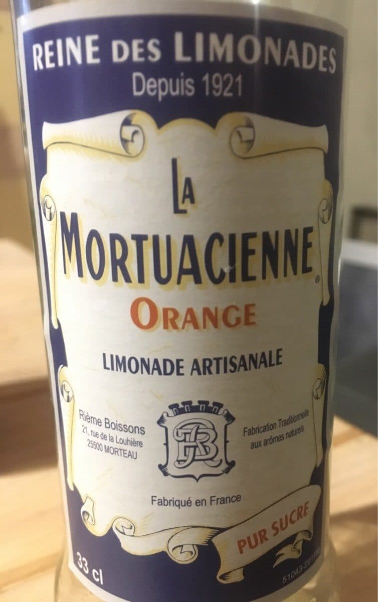 Rieme boissons La Mortuacienne Limonade Orange (330ml Flasche) packshot
