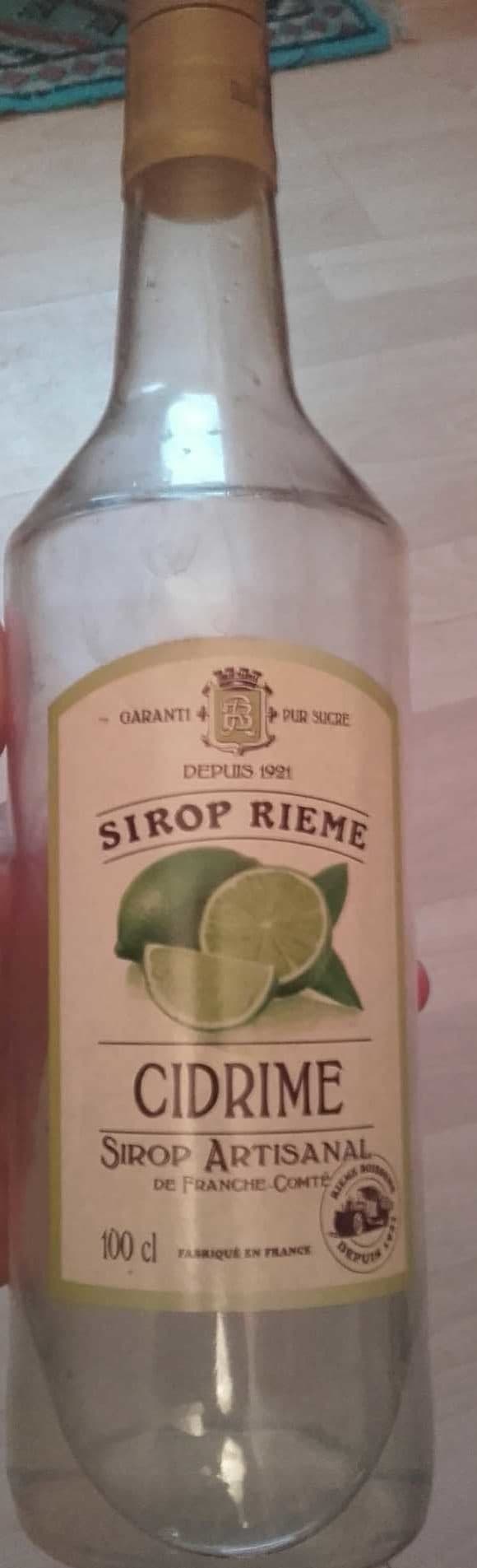 Rieme boissons Sirop de Cidrine Rieme packshot