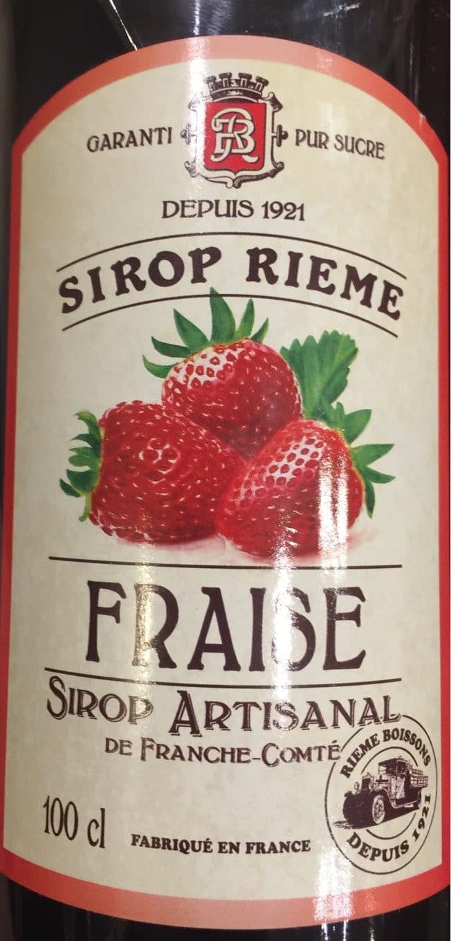 Riem Sirop de fraise packshot