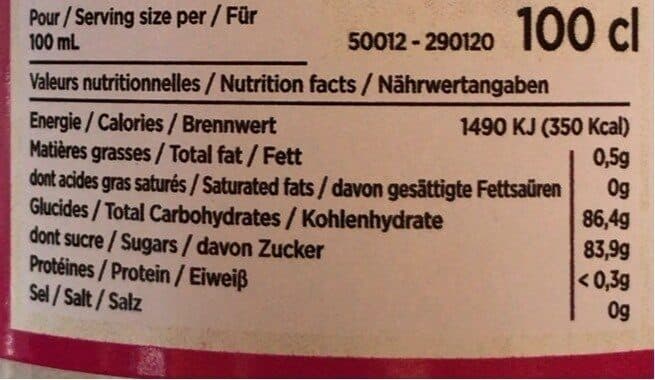 Rieme Sirop Saveur Framboise packshot