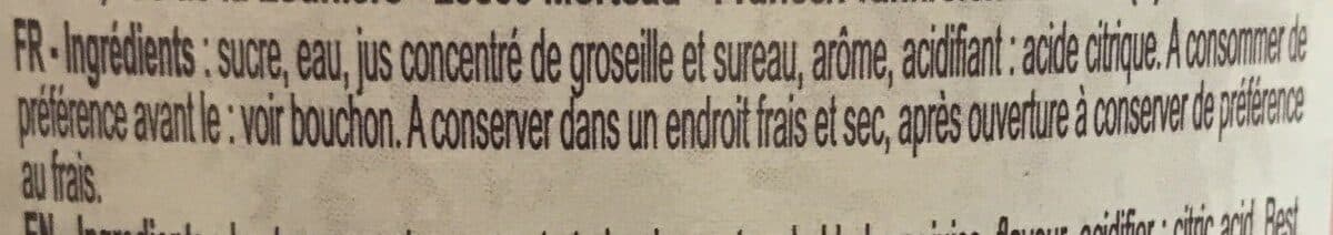 Open Food Facts Sirop de groseille RIEME packshot