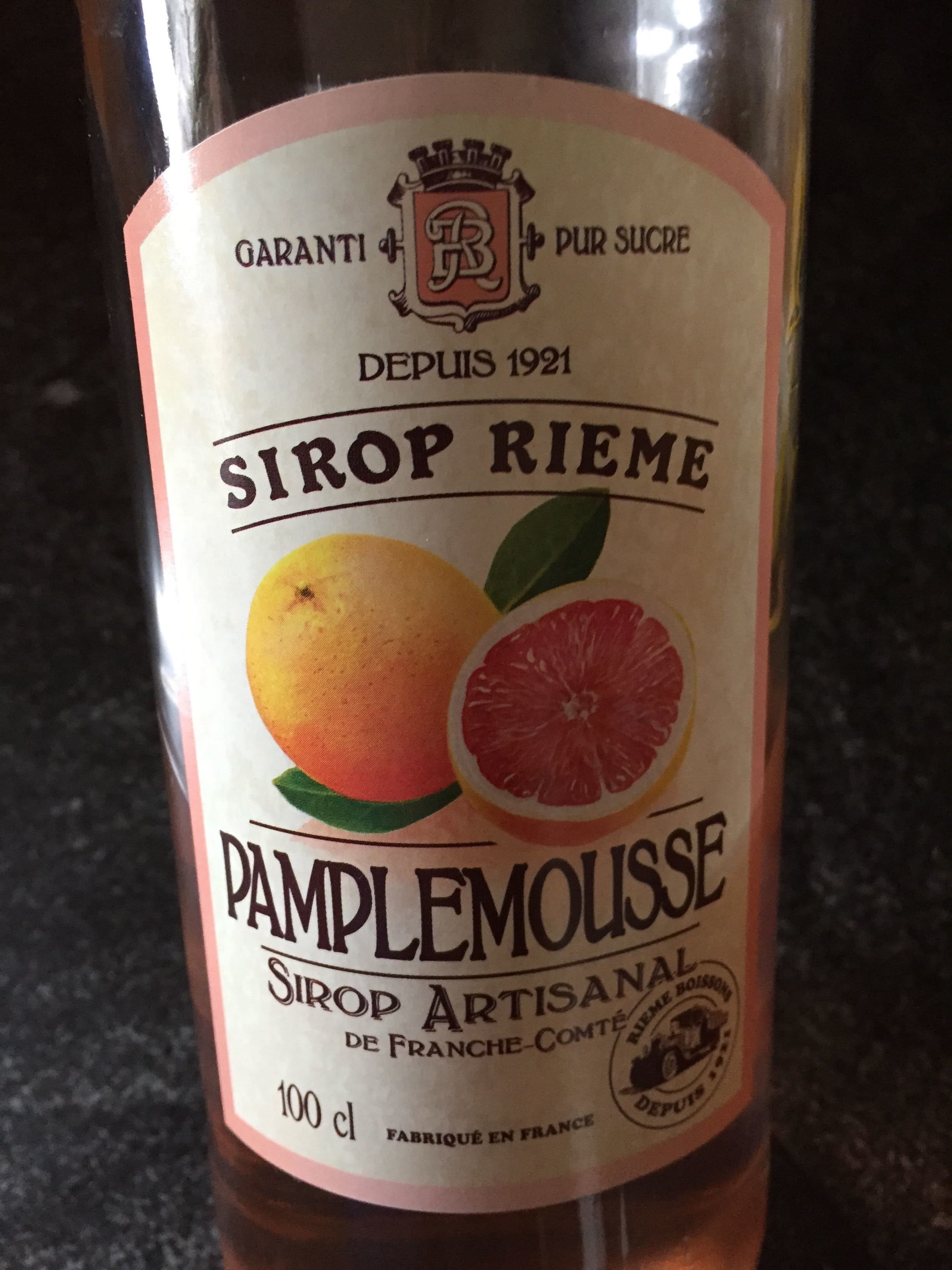 Rieme Sirop de pamplemousse rose RIEME packshot