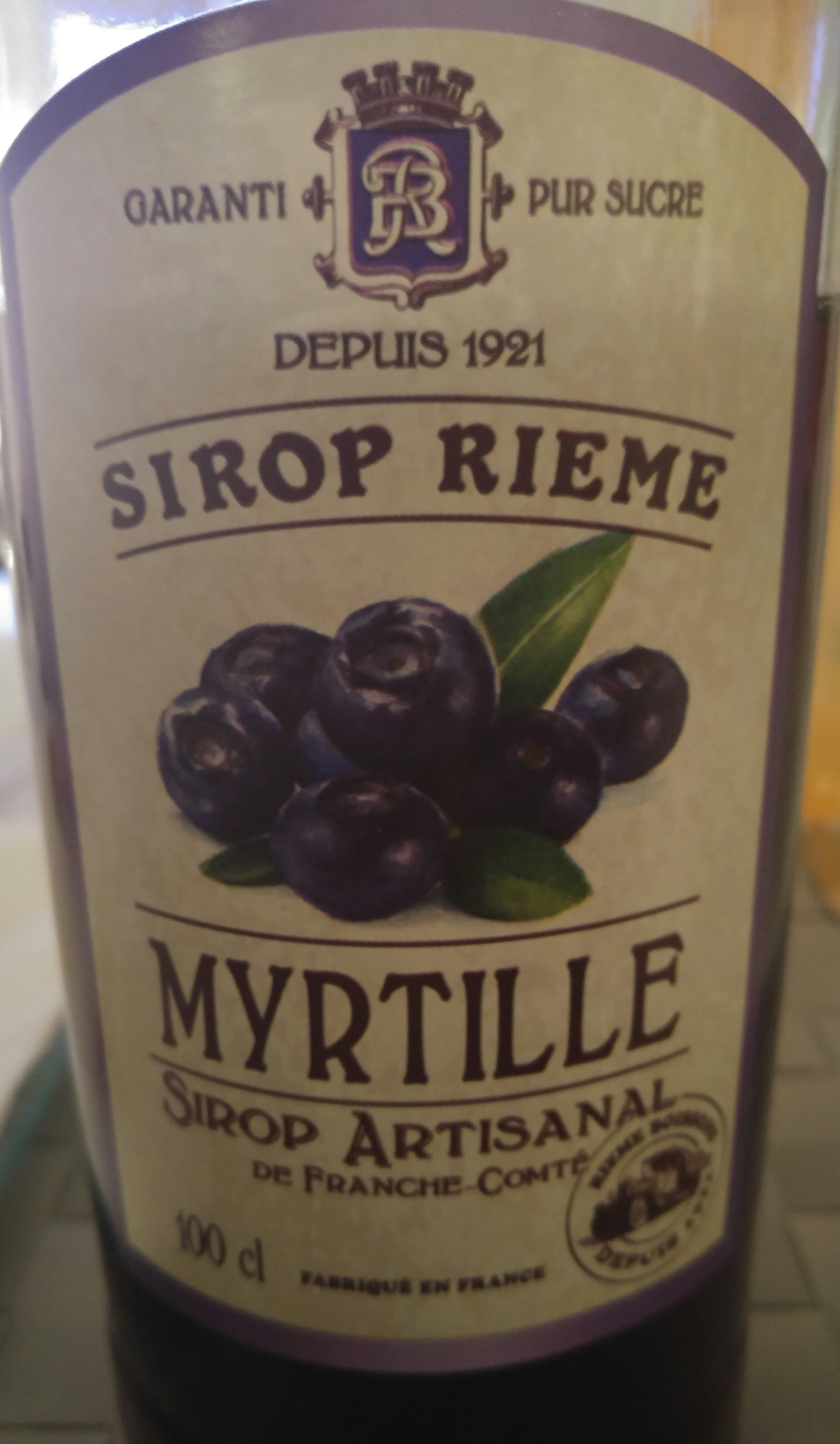 Rieme Rieme sirop de myrtille packshot