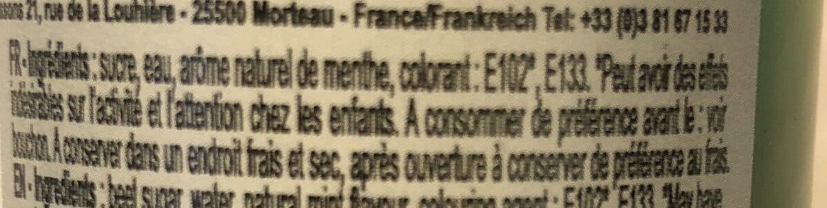 Open Food Facts Sirop menthe verte packshot