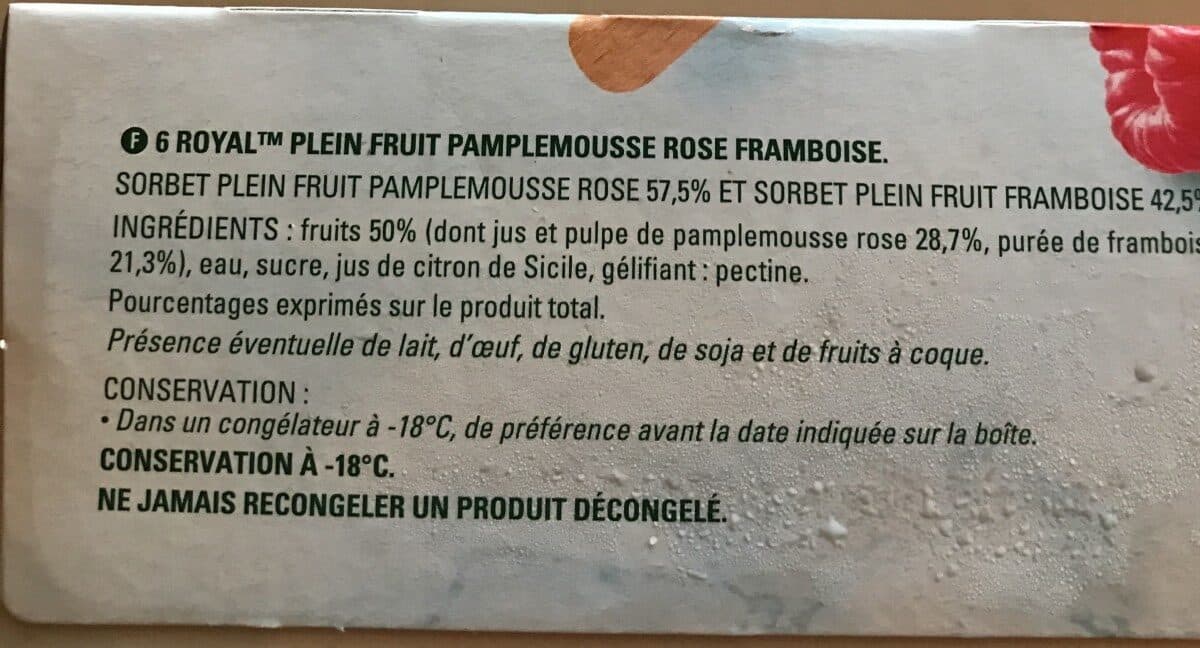 Thiriet Royal plein fruits framboise et pamplemousse packshot