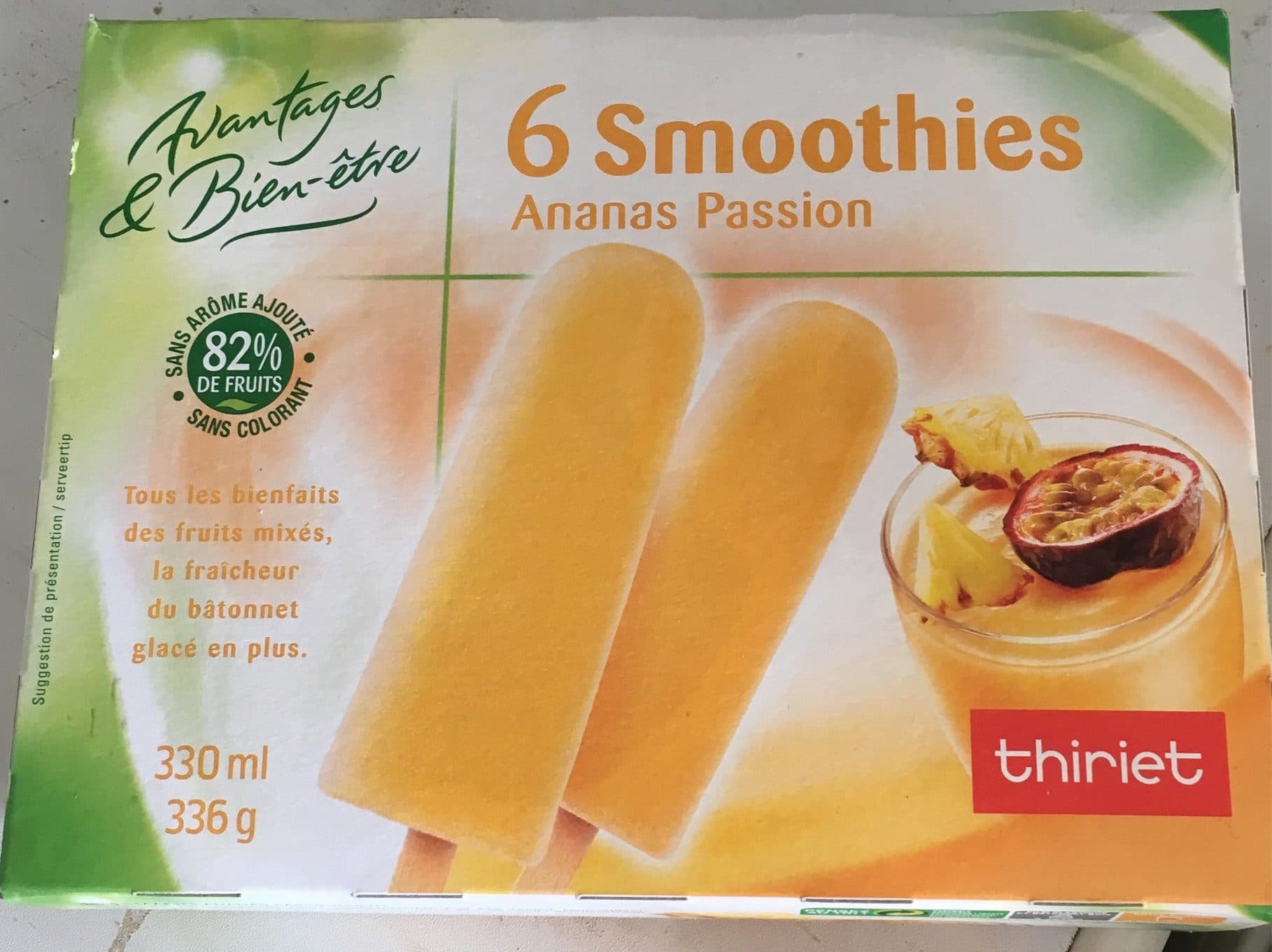 Thiriet Smoothies ananas passion packshot