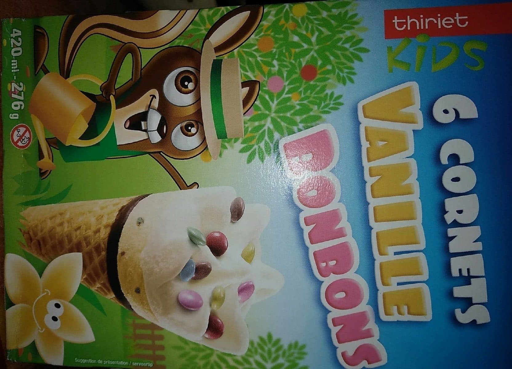 Thiriet Cornets vanille bonbons. packshot