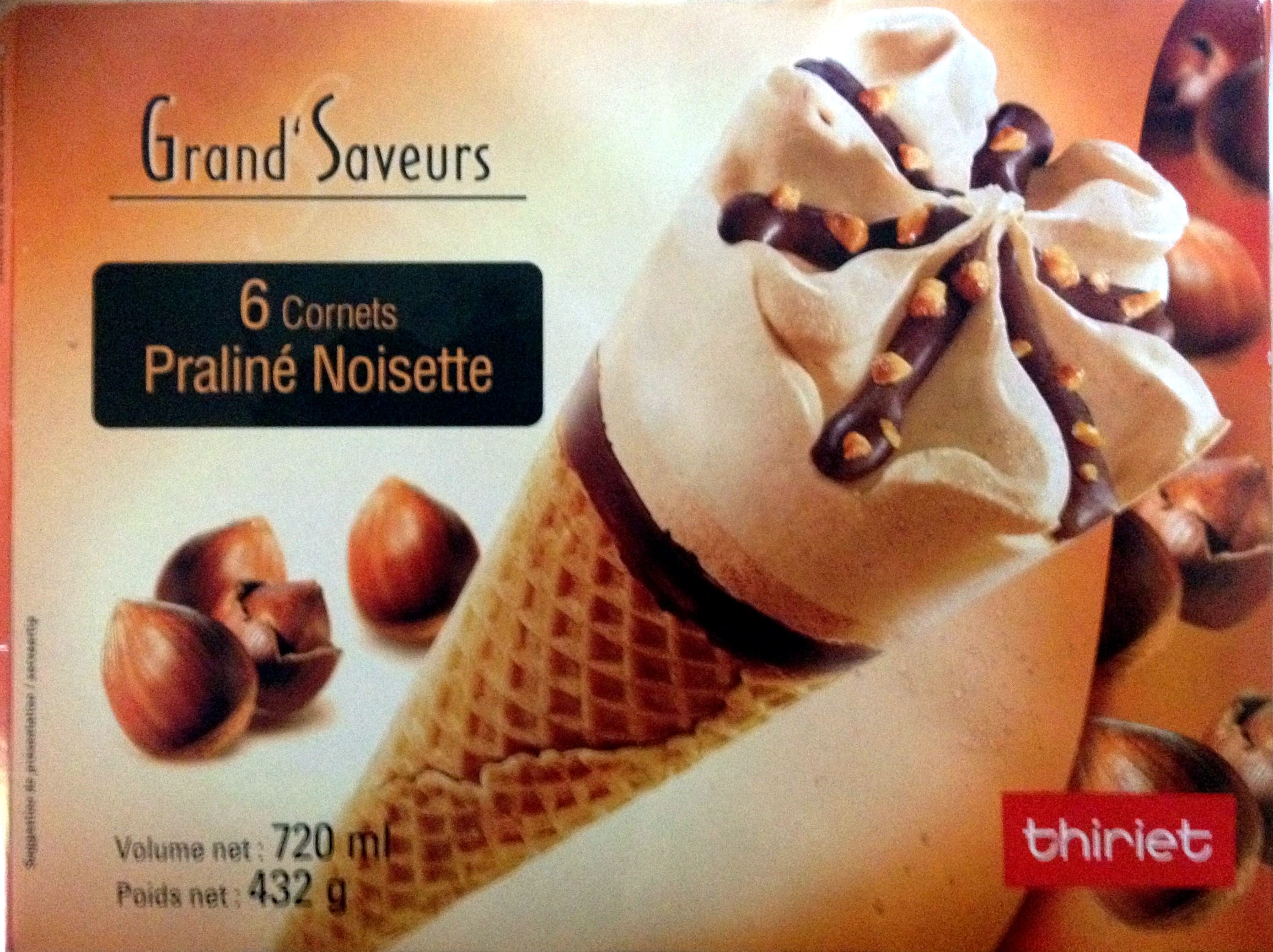 Thiriet 6 cornets praliné noisette packshot