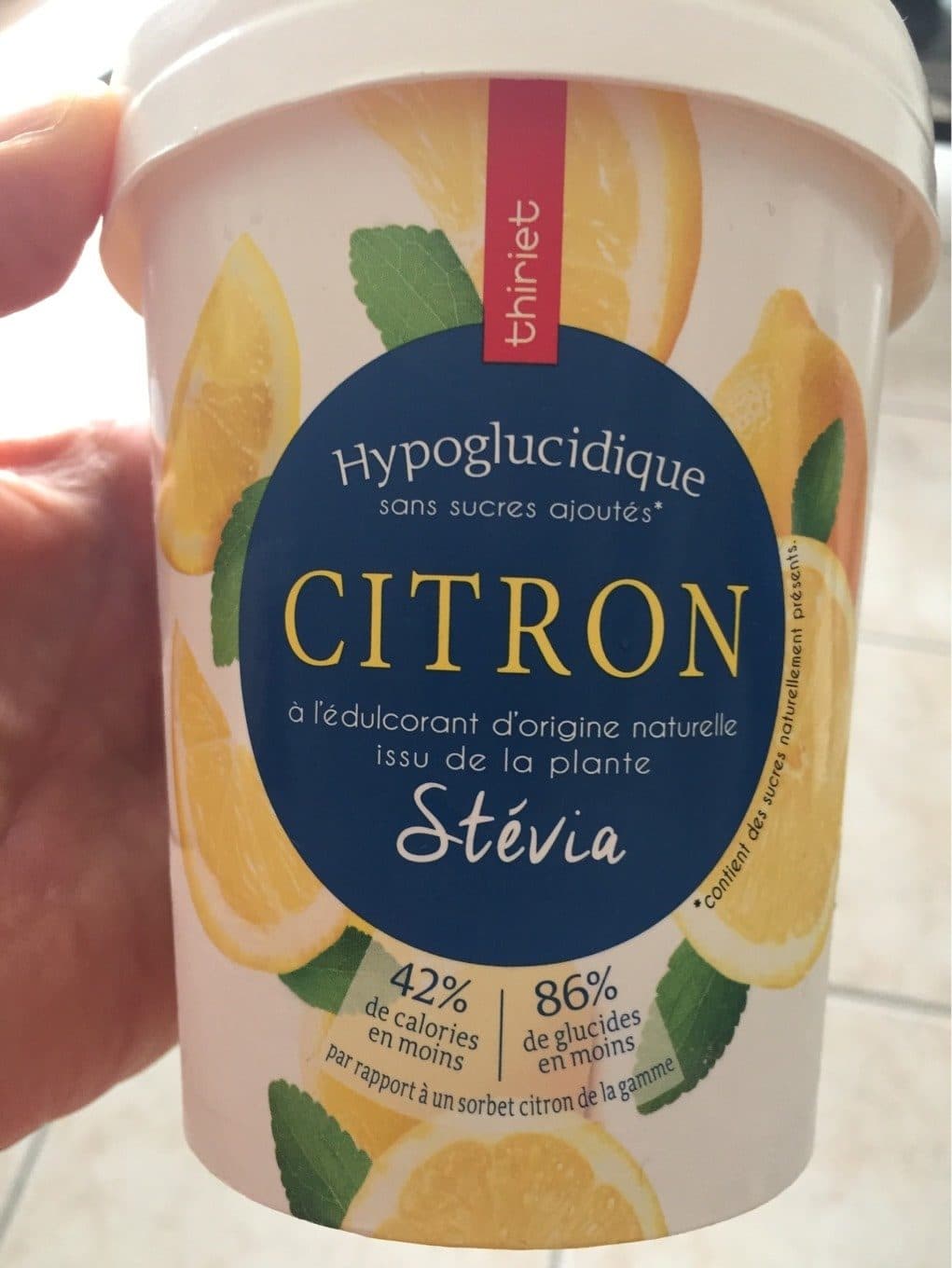 Thiriet Sorbet citron hypoglucidique packshot