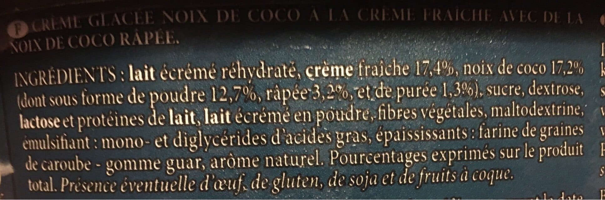 Thiriet Crème glacée Noix de coco et noix de coco râpée packshot