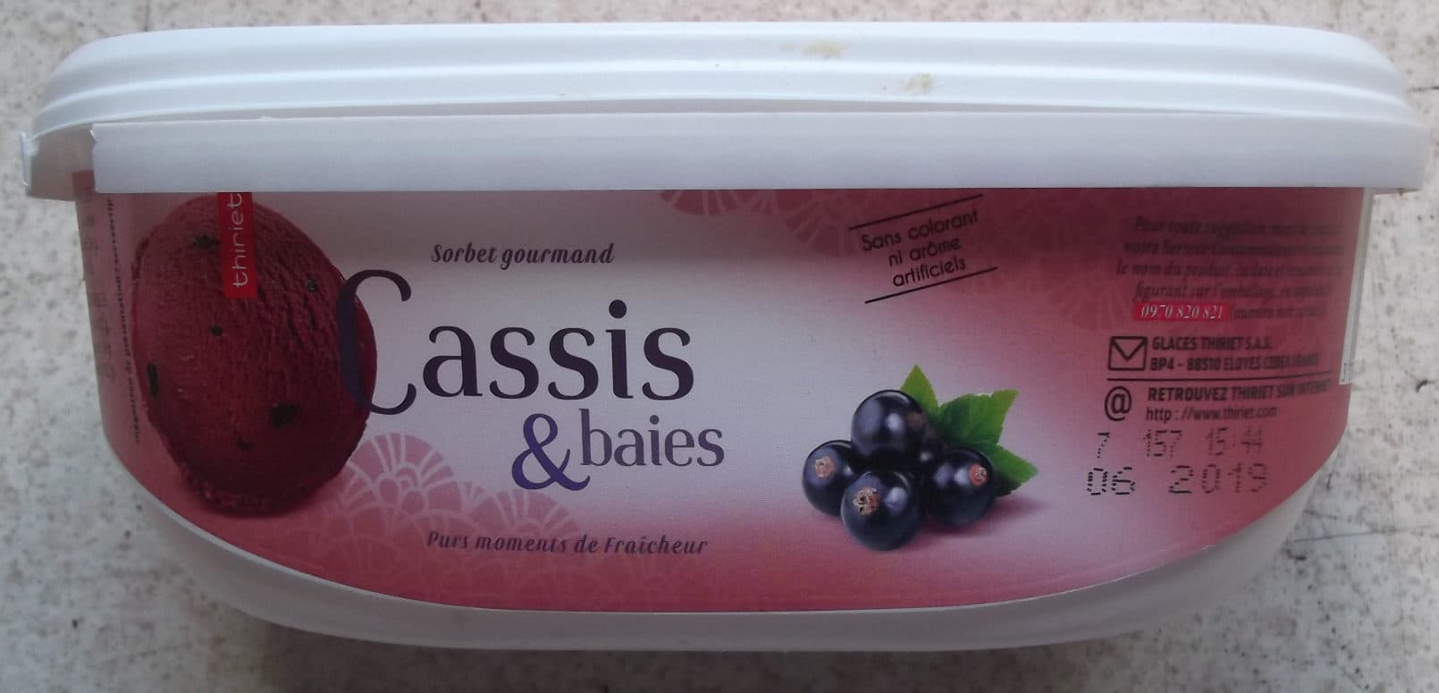 Thiriet Cassis & baies - Sorbet gourmand packshot