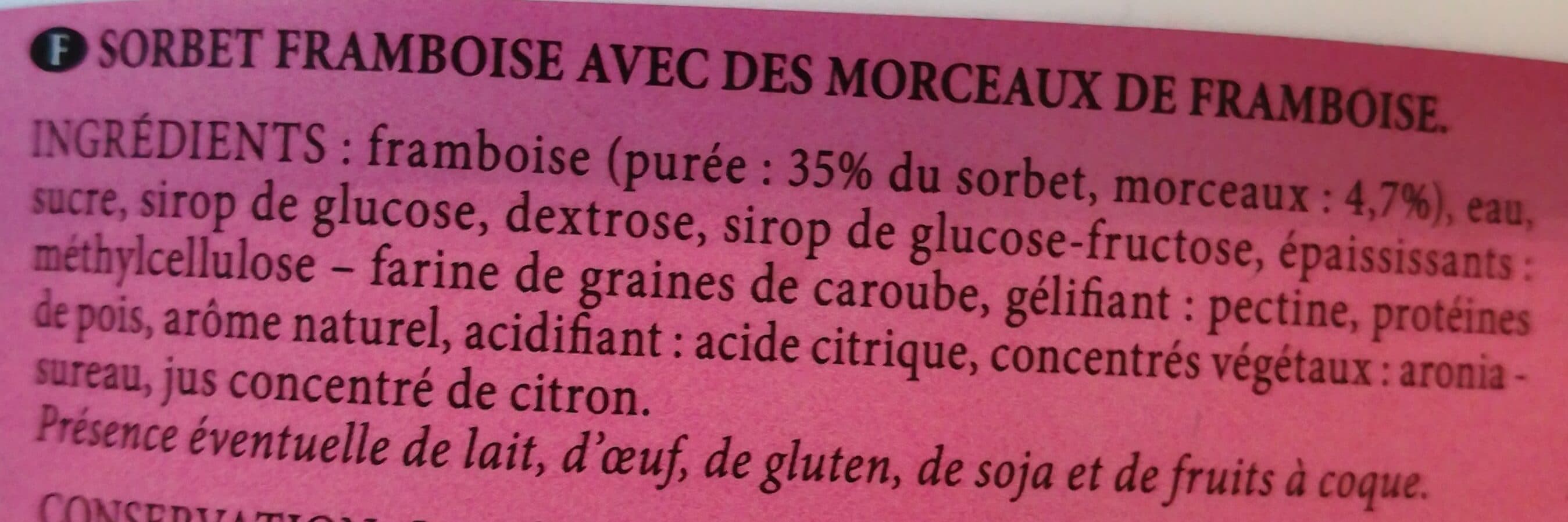 Thiriet Sorbet framboise & morceaux packshot