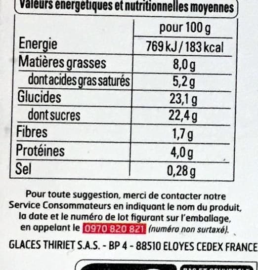 Thiriet Crème glacée chocolat à la crème fraîche packshot