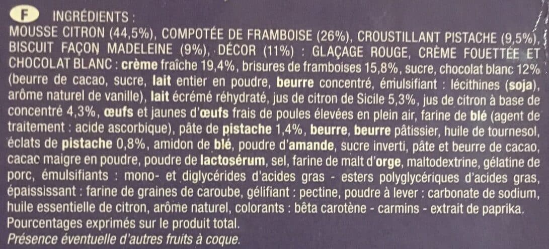 Thiriet Delice des bois citron framboise packshot