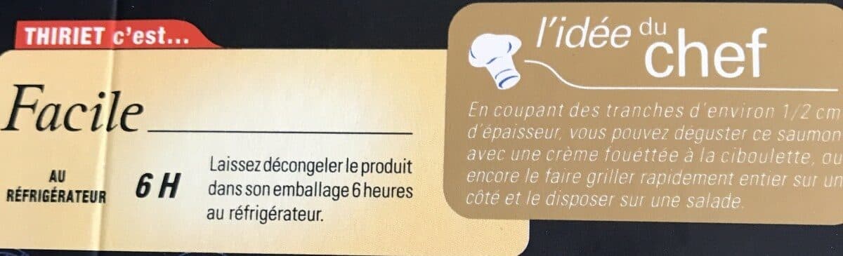 Thiriet Coeur de filet de saumon atlantique fumé packshot