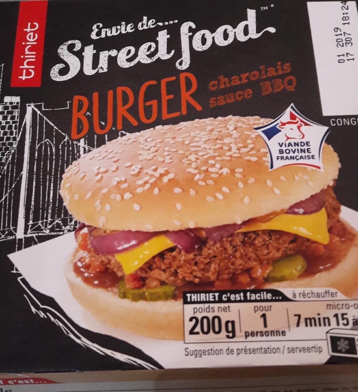 Thiriet Burger charolais sauce bbq packshot