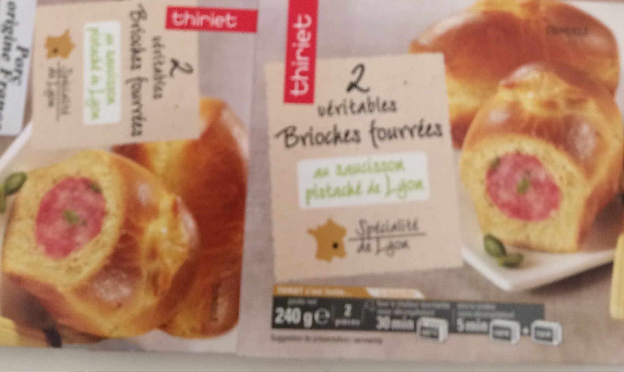 Thiriet 2 Brioches Fourrées Au Saucisson Pistache De Lyon packshot