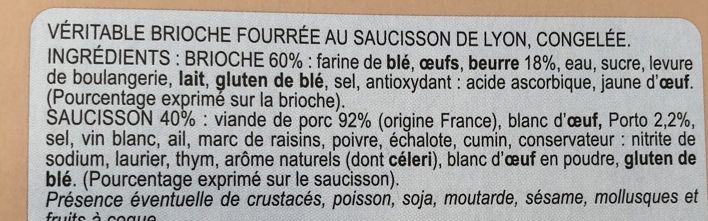 Thiriet Brioche fourrée au saucisson de Lyon packshot