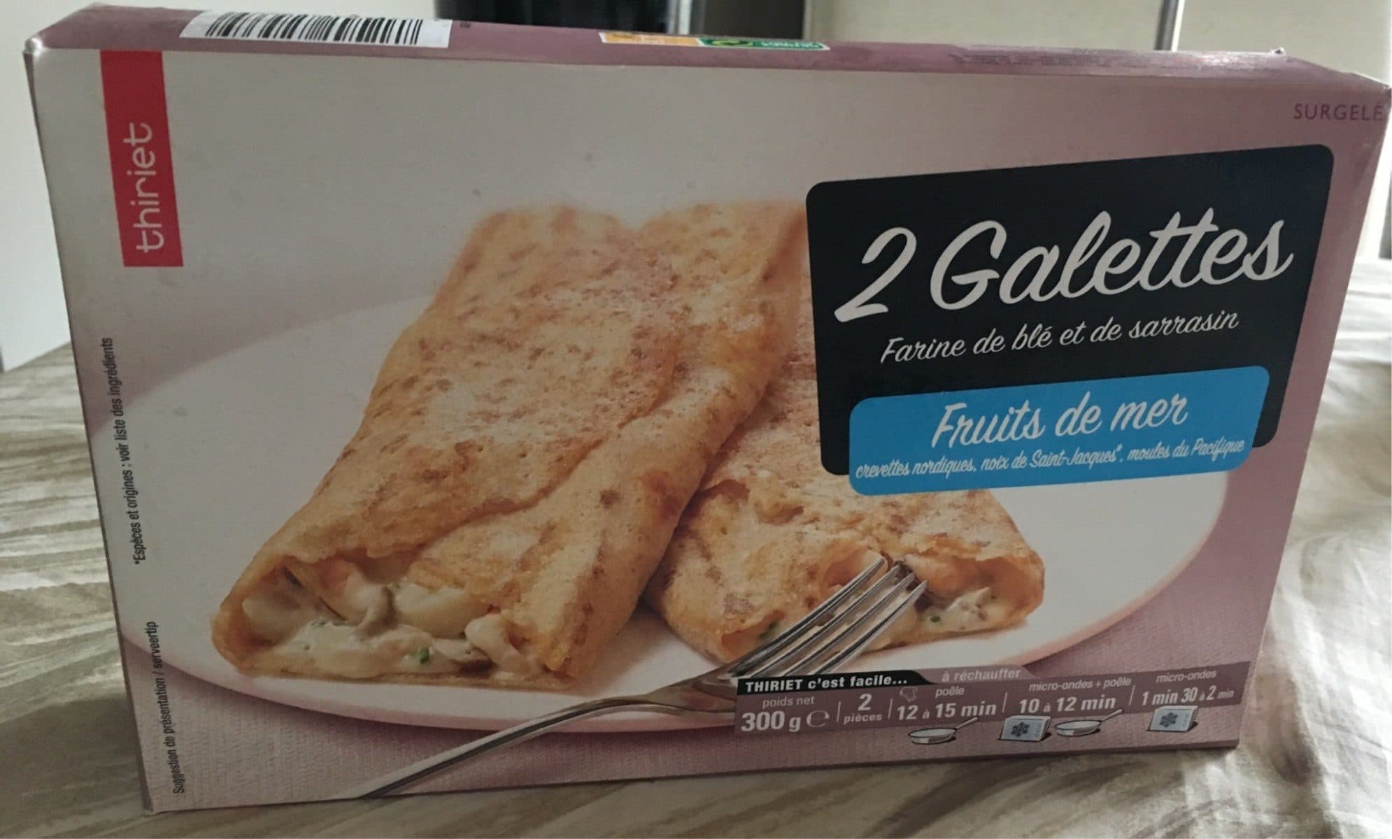 Thiriet 2 galettes fruirs de mer packshot