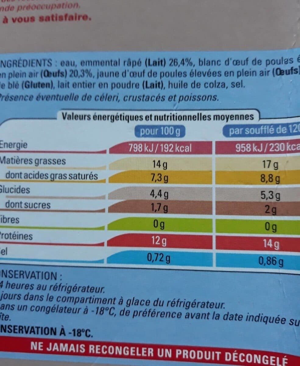 Thiriet 4 soufflés au fromage à l emental packshot