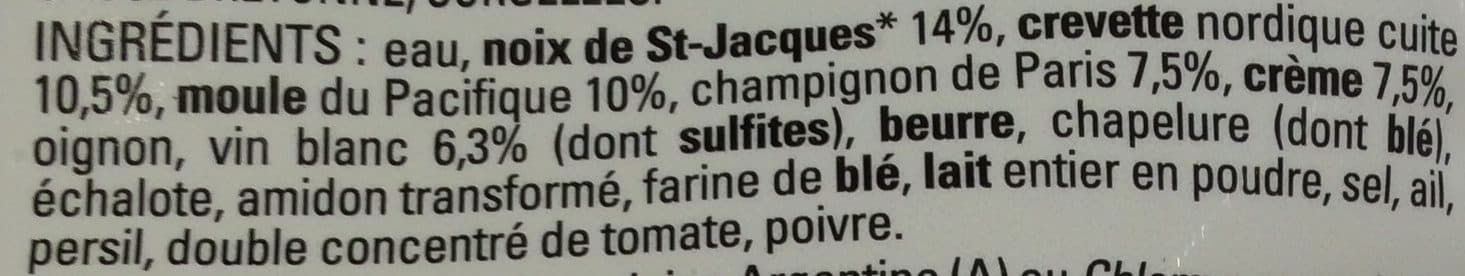 Thiriet Coquilles saint jacques sauce bretonne packshot