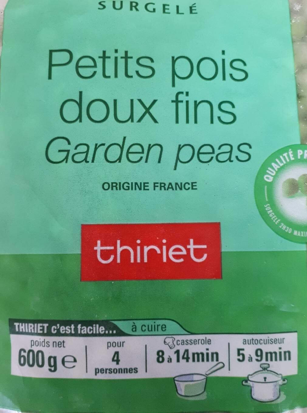 Thiriet Petits Pois Doux Fins packshot