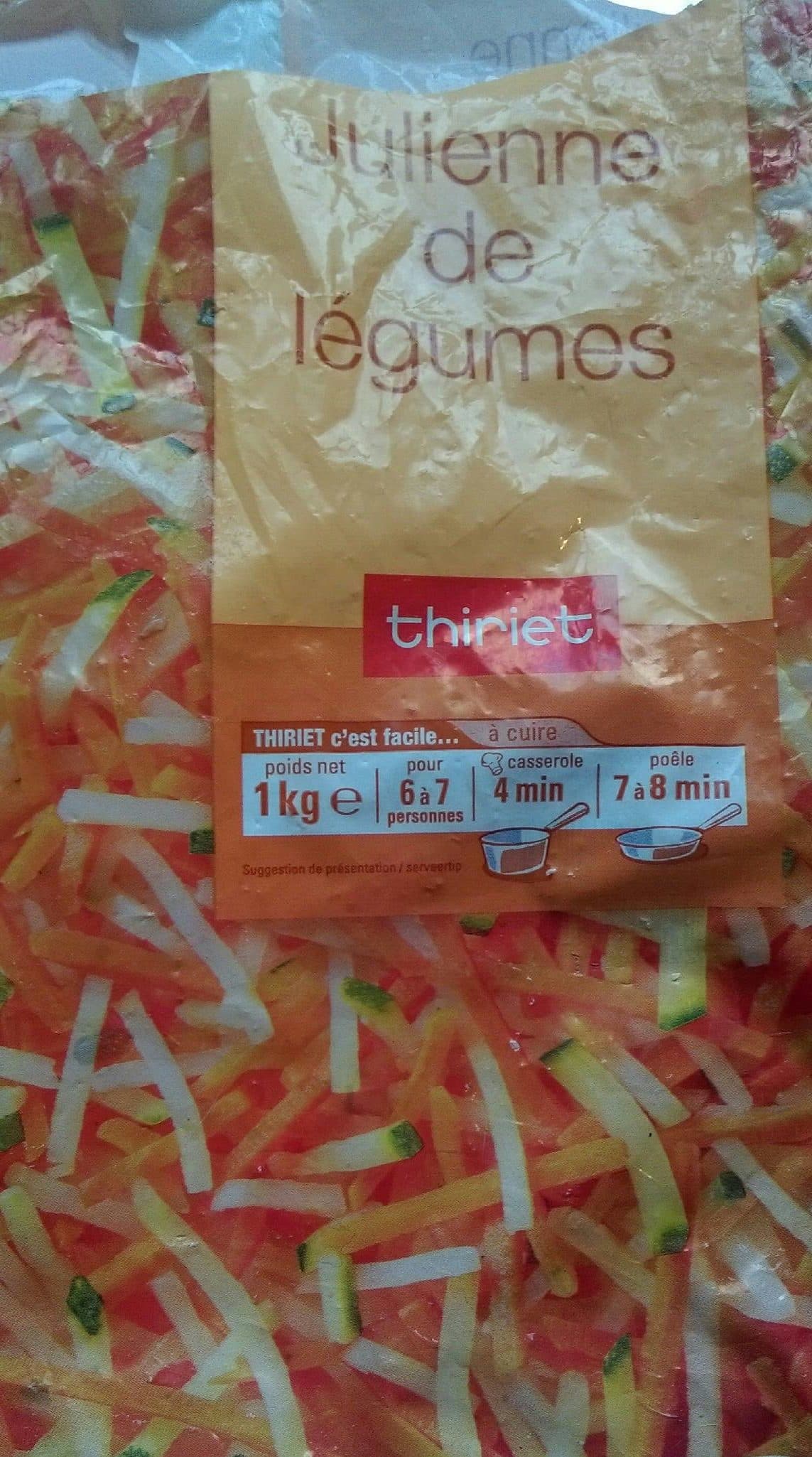 Thiriet Julienne De Legumes Surgelés, 1Kg packshot