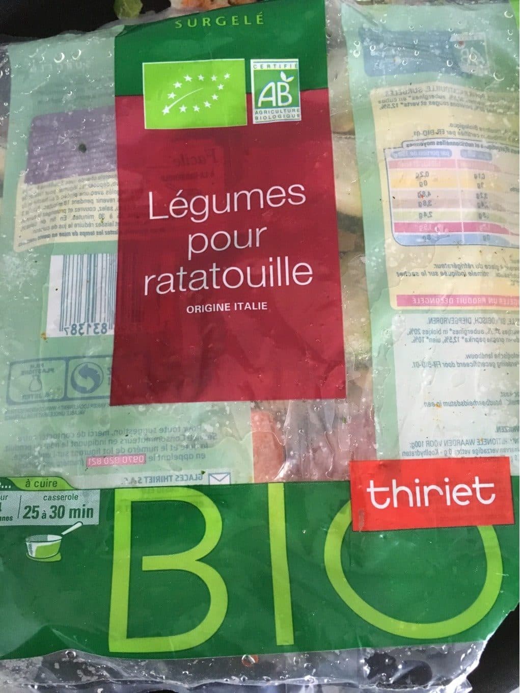 Thiriet Légumes pour ratatouille packshot