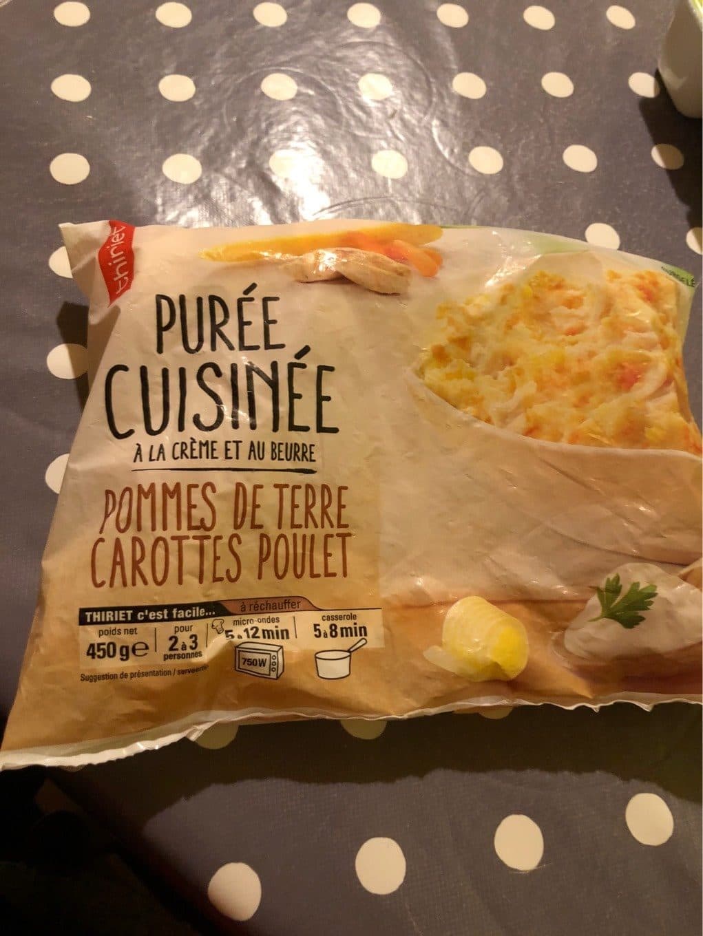 Thiriet Purée cuisinée pomme de terre carottes poulet packshot